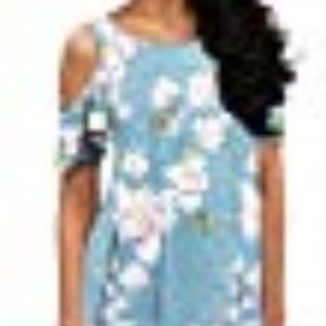 Women's Summer Cold Shoulder Tunic Top Swing T-Shi